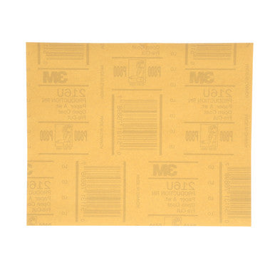 3M 02536 Gold Abrasive Sheet, P800 grade, 9 in x 11 in