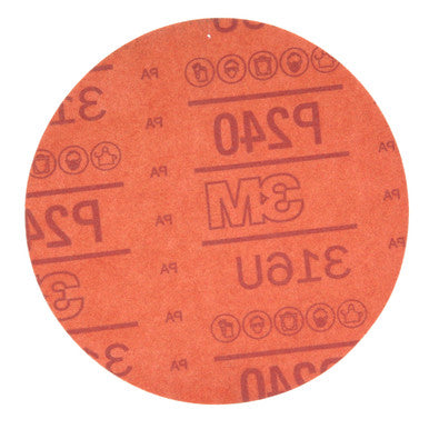 3M 01220 Hookit Red Abrasive Disc, 6 in, P240