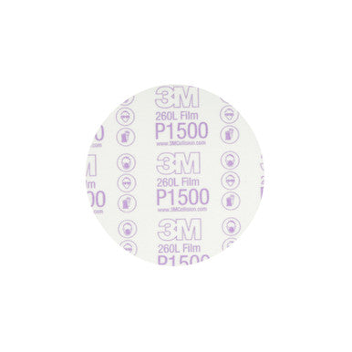 3M 01184 Hookit Red Finishing Film Abrasive Disc 260L, 6 in, P1500
