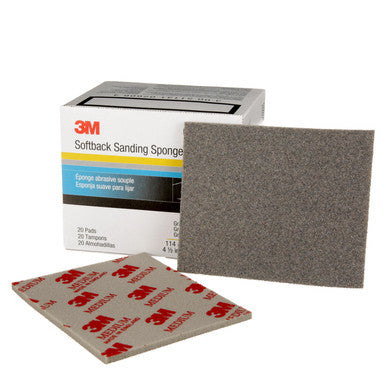 3M 02606 Softback Sanding Sponge, 4-1/2 in x 5-1/2 in, (115mm x 140mm), Medium