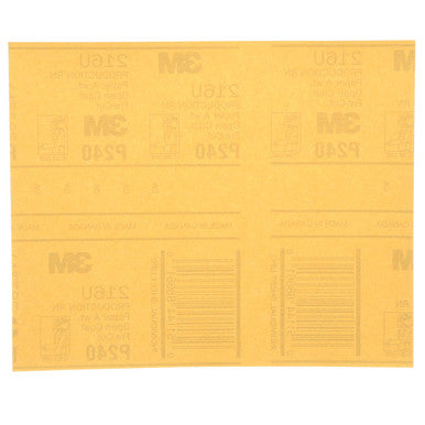 3M 02543 Gold Abrasive Sheet, P240 grade, 9 in x 11 in