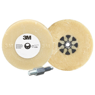 3M 07498 Stripe Off Wheel, 4 in x 5/8 in, with Mandrel