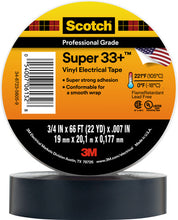 Load image into Gallery viewer, 3M 06132 Scotch® Super 33+ Vinyl Electrical Tape, 3/4 in x 66 ft, Black