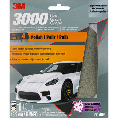 3M 1459 Trizact Performance Sanding Disc, 0, 6 inch, 3000 grit