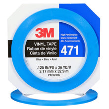 Load image into Gallery viewer, 3M 36404 Vinyl Tape 471, Blue, 1/8 in x 36 yd, 5.2 mil