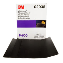 Load image into Gallery viewer, 3M 02038 Wetordry Abrasive Sheet 213Q, P400, 9 in x 11 in