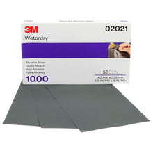 Load image into Gallery viewer, 3M 02021 Wetordry Abrasive Sheet 401Q, 1000, 5 1/2 in x 9 in
