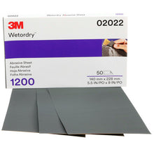 Load image into Gallery viewer, 3M 02022 Wetordry Abrasive Sheet 401Q, 1200, 5 1/2 in x 9 in