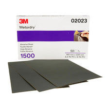 Load image into Gallery viewer, 3M 02023 Wetordry Abrasive Sheet 401Q, 1500, 5 1/2 in x 9 in