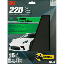 Load image into Gallery viewer, 3M 32043 Wetordry Sandpaper, 9 in x 11 in, 220 grit