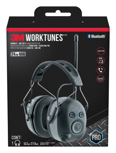 3M 90542H1-DC-PS WorkTunes Connect + AM/FM Hearing Protector with Bluetooth® Technology