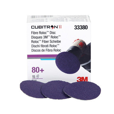 3M 33380 Cubitron II Roloc Fibre Disc 786C, 2 in (50 mm), 80+