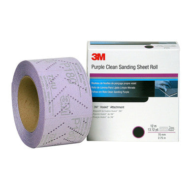3M 30701 Hookit Purple Clean Sanding Sheet Roll 334U, P600, 70 mm x 12 m