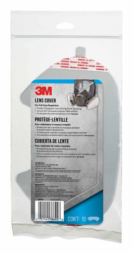 3M 6885PC1-B-NA Lens Cover for 6000 Series Full-Face Respirator, 6885P10-C, 10 Pack