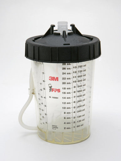 3M 16124 PPS Type H/O Pressure Cup, Large (28 fl oz, 828 mL)