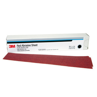 3M 01180 Hookit Red Abrasive Sheet, P150, 2-3/4 in x 16 1/2 in