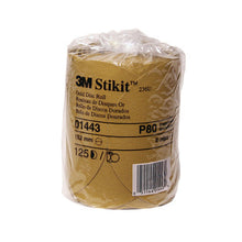 Load image into Gallery viewer, 3M 01443 Stikit Gold Disc Roll, 6 in, P80A