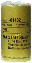 Load image into Gallery viewer, 3M 01432 Stikit Gold Disc Roll, 6 in, P500