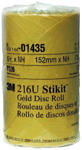 3M 01435 Stikit Gold Disc Roll, 6 in, P320