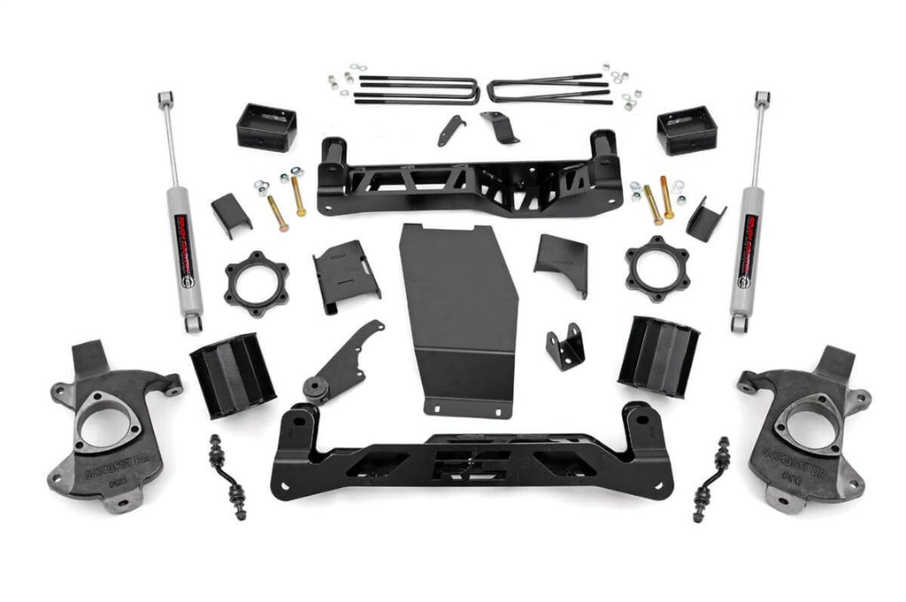 Rough Country 22431 Suspension Lift Kit w/Shocks for Select Chevrolet Silverado 1500, GMC Sierra
