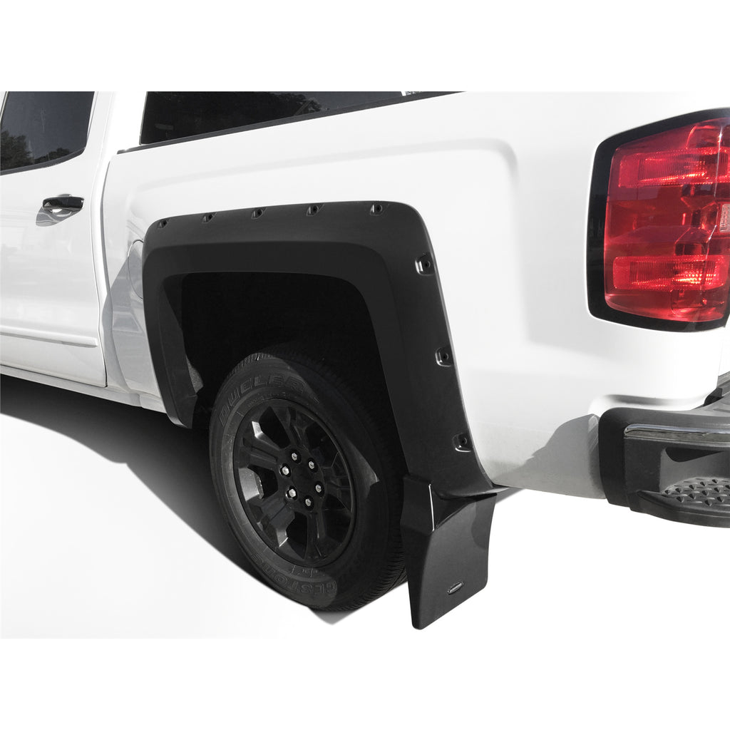 14-18-Chevrolet-Silverado-1500-Trail-Armor-Rear-Mud-Flaps-(Fits-Pocket-Style-Flares)