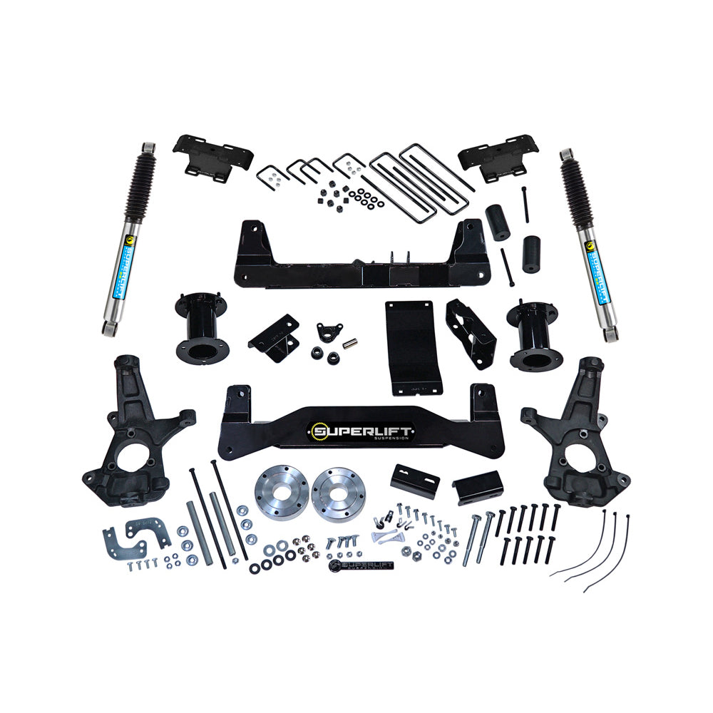 14-18-Chevy-Silv-1500-4Wd-6.5In-Lift-Kit-WAlumStamped-Steel-Cntrl-Arms--Bil-Rear-Shocks