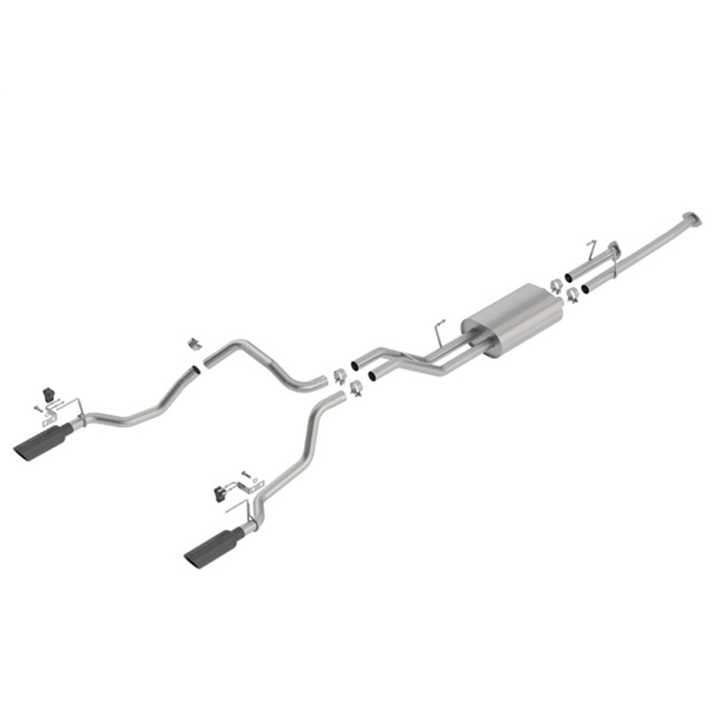 14-18-Toyota-Tundra-4.6L5.7L-V8-At-24Wd-Crew-Max-Cat-Back-Touring-Exhaust---Black-Chrome-Tip