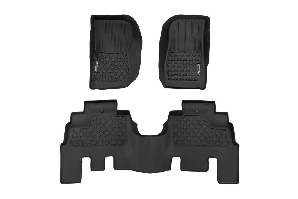 Rough Country FF-61412 Flex-Fit Floor Mats for Select Jeep Wrangler