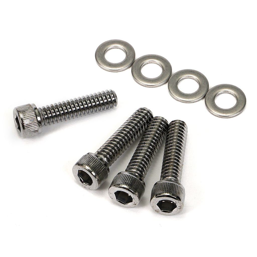 14-20-X-1-In.-Hex-Socket-(Allen)-Valve-Cover-BoltsWashers-(Set-Of-4)-Chrome