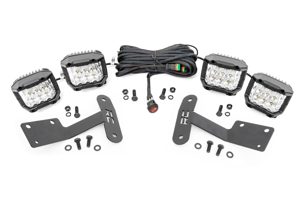 Rough Country 70839 LED Lower Windshield Ditch Kit for Select Toyota Tundra