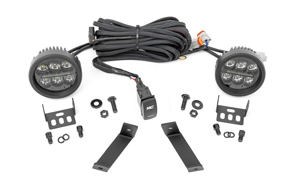 Rough Country 70083 LED Lower Windshield Ditch Kit for Select Jeep Cherokee