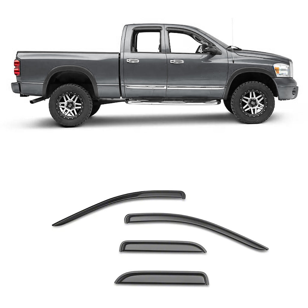 Black Horse Off Road 14-94101 Rain Guards for Select Dodge Ram 1500, Ram 1500, Ram Classic