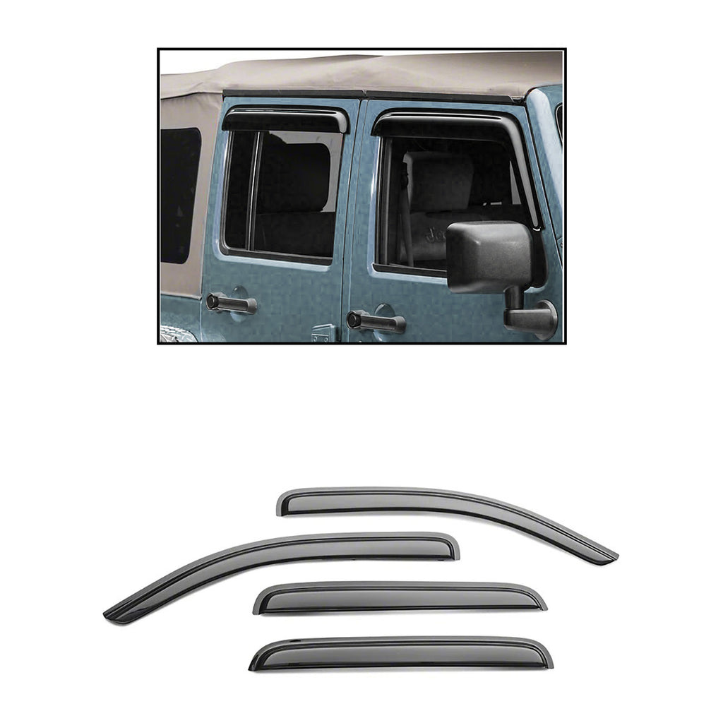 Black Horse Off Road 14-94249 Rain Guards for Select Jeep Wrangler JK