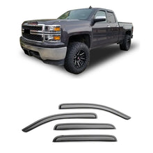 Load image into Gallery viewer, Black Horse Off Road 14-CHSLCC-14 Rain Guards for Select Chevrolet Silverado 1500, Chevrolet Silverado HD, Chevrolet Silverado HD, GMC Sierra 1500, GMC Sierra HD, GMC Sierra HD
