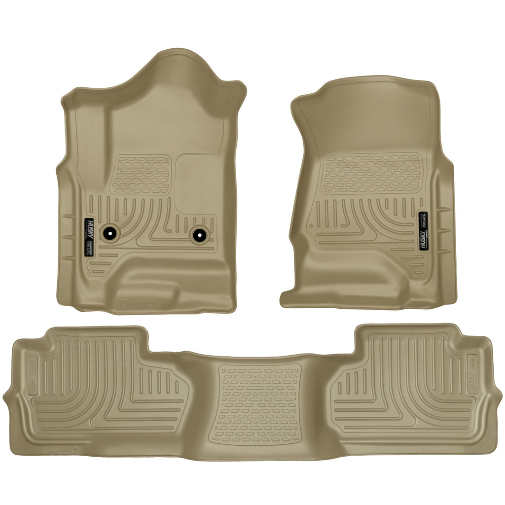 14-Chevrolet-SilveradoGmc-Sierra-Dbl-Cab-Weatherbeater-Tan-Front2Nd-Seat-Floor-Liners
