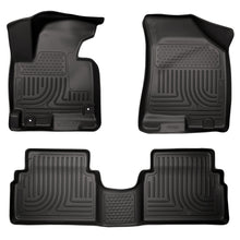 Load image into Gallery viewer, 14-Hyundai-Tucson-WRetain-Hooks-Weatherbeater-Combo-Front--2Nd-Row-Black-Floor-Liners