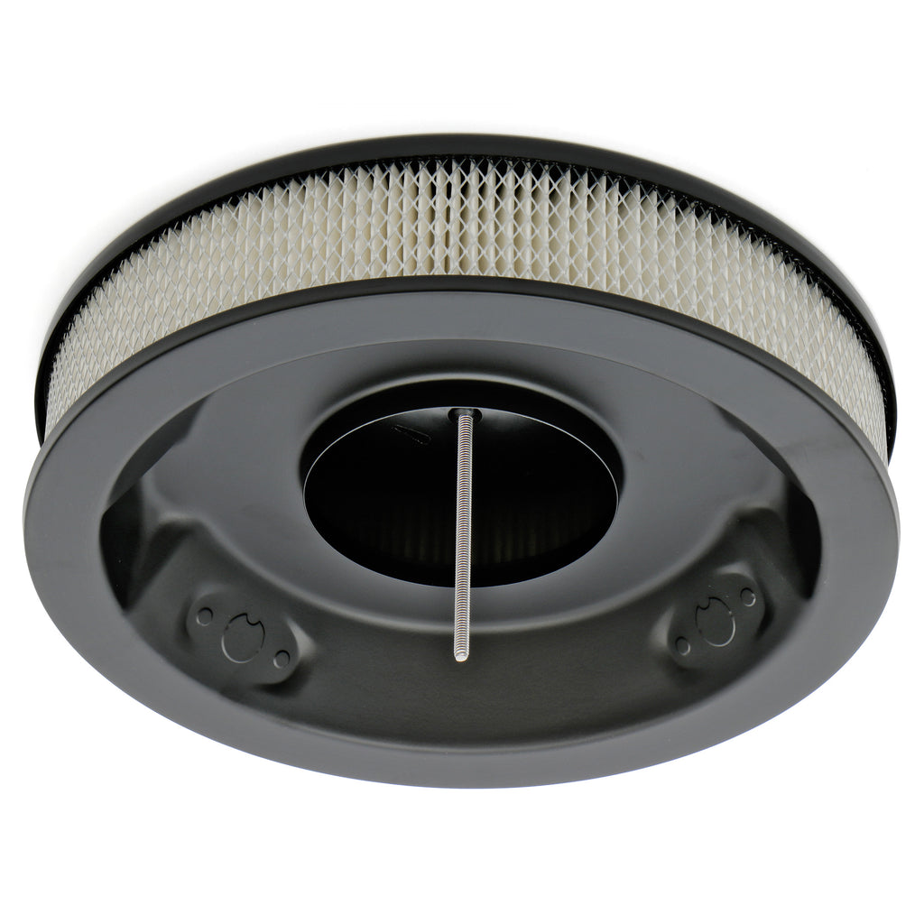 14-In.-Round-AluminumSteel-Air-Cleaner-Set;-3-In.-Tall;-Plain--Black-Finish