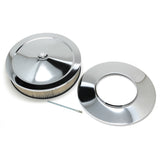 Trans-Dapt 2300 14 in. X 3 in. MUSCLE CAR-STYLE AIR CLEANER SET; DOMINATOR BASE; CHROME