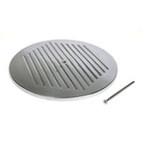 Trans-Dapt 2490 14 in. Round Polished Aluminum Air Cleaner Top; PINSTRIPES Ball-milling