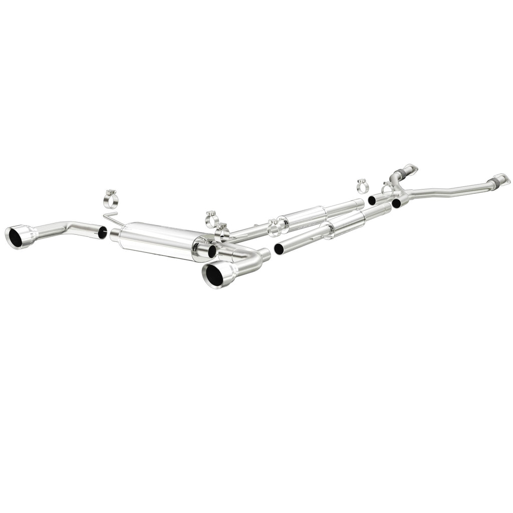14-Infiniti-Q50-V6-3.7L-Cat-Back-Polished-Stainless-Tips-Dual-Split-Rear-Exit-Exhaust