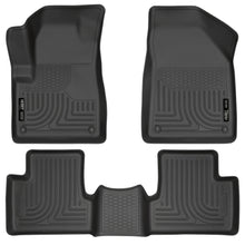 Load image into Gallery viewer, 14-Jeep-Cherokee-Weatherbeater-Black-Front-And-Second-Seat-Floor-Liners