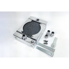 Load image into Gallery viewer, ~(14-Lbs.-18X15x9)~-Universal-Drag-Race--Tuck-Radiator--10.5H-In-X-10L-In-X-3.6W-In-(5.65-In-WFan)---Includes-9-Inch-Spal-Fan---Includes-InletOutlet-Kit-(1.25-Or--16)--Installation-Brackets