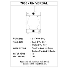 Load image into Gallery viewer, ~(14-Lbs.-18X15x9)~-Universal-Drag-Race--Tuck-Radiator--10.5H-In-X-10L-In-X-3.6W-In-(5.65-In-WFan)---Includes-9-Inch-Spal-Fan---Includes-InletOutlet-Kit-(1.25-Or--16)--Installation-Brackets