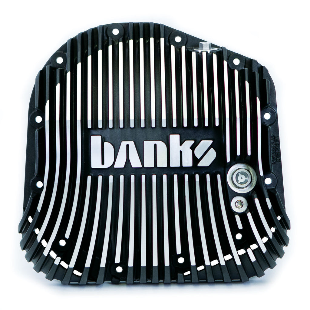 ~(14-Lbs.-19X8x6)~-Banks-Differential-Cover-Kit-Sterling-10.25-Black-Milled-1985-2019-Ford-F250F350