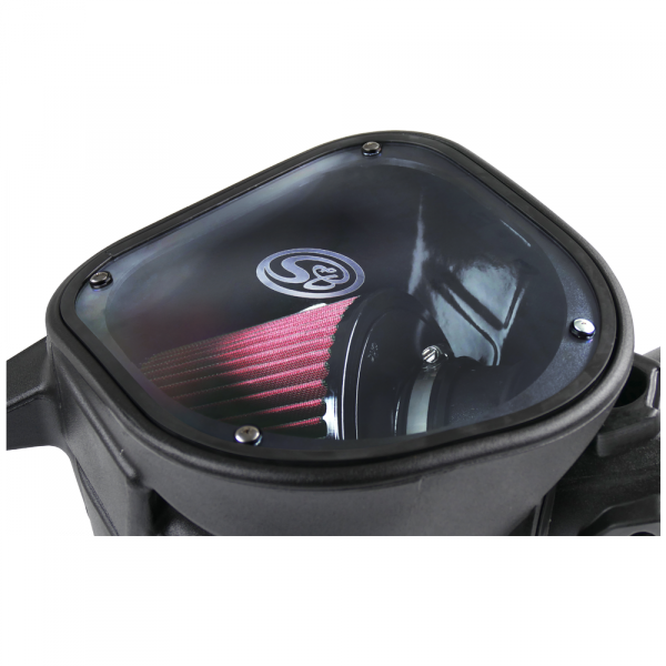 ~(14-Lbs.-25X16x15)~-Cold-Air-Intake-For-07-09-Dodge-Ram-2500-3500-4500-5500-6.7L-Cummins-Cotton-Cleanable-Red-S-B