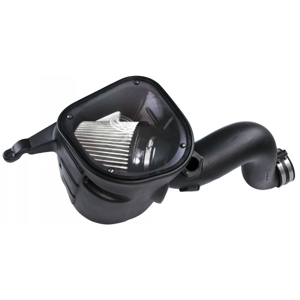 ~(14-Lbs.-25X16x15)~-Cold-Air-Intake-For-07-09-Dodge-Ram-2500-3500-4500-5500-6.7L-Cummins-Dry-Extendable-White-S-B