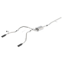 Load image into Gallery viewer, 14-SilvSierra-1500-CB-Touring-Exh2.75In-In-Muff-2.25Inout-4Intip-Ss-Rear-Exit-Black-Chrome