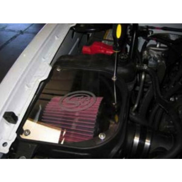 ~(14.2-Lbs.-24X15x14)~-Cold-Air-Intake-For-07-08-Gmc-Sierra-4.8L-5.3L-6.0L-Oiled-Cotton-Cleanable-Red-S-B