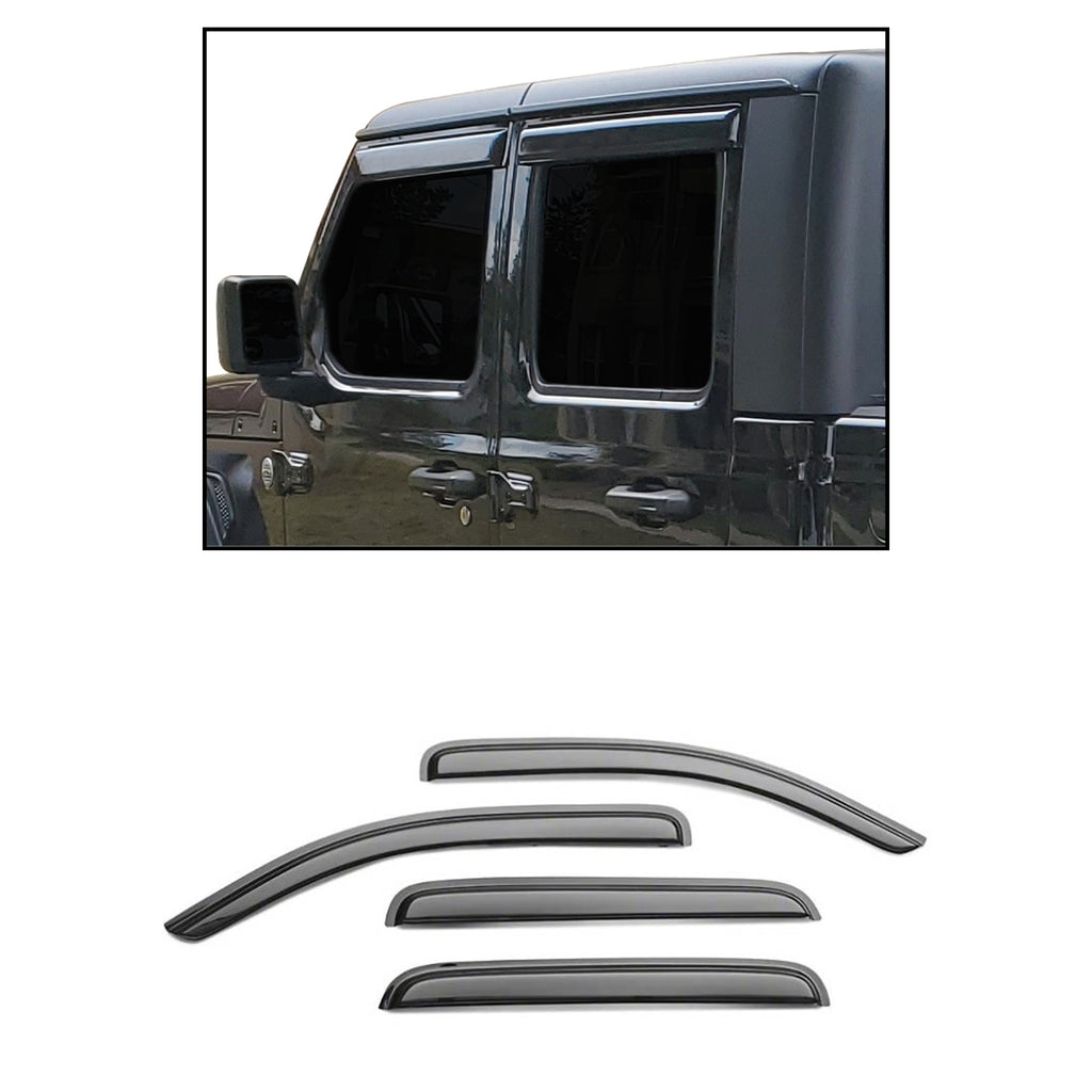 Black Horse Off Road 140340 Rain Guards for Select Jeep Gladiator, Jeep Wrangler