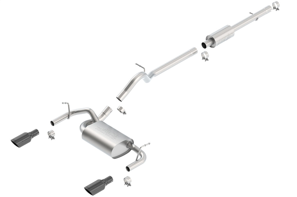 Borla 140459BC Cat-Back Exhaust System - Touring for Select Jeep Wrangler, Jeep Wrangler JK
